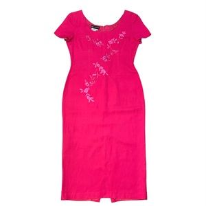 Y2K vintage 90s Button Back Sheath Dress